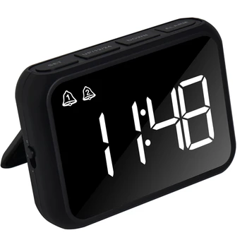 Цифровой будильник для спальни, три регулятора яркости, температуры, повтора, регулируемая громкость будильника, прикроватные часы