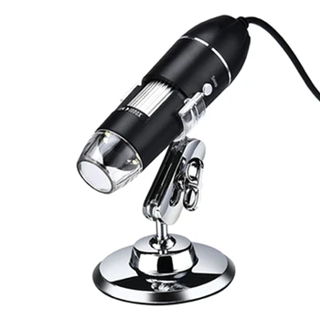 Цифровой микроскоп USB 3 В 1, эндоскопическая камера, регулируемое увеличение с помощью кронштейна для ПК, 1600X