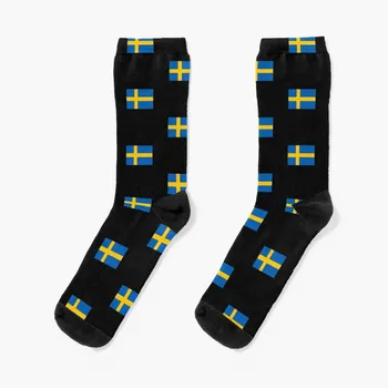 Швеция Шведский флаг Носки с флагом в стиле ретро