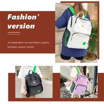 Школьные рюкзаки большой емкости, хитовая цветная студенческая школьная сумка, сумка через плечо с несколькими карманами, школьная сумка на молнии для женщин и мужчин